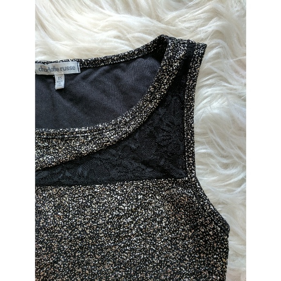 ❗ Last Chance ❗Black and Gold Lace Detail Dress - Picture 2 of 4